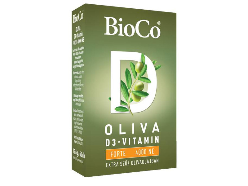 BioCo OLIVA D3-vitamin FORTE 4000 NE (lágyzselatin kapszula) 60db