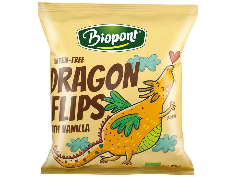 Dragon Flips BIO Kukorica snack (valódi vaníliával) 25 g