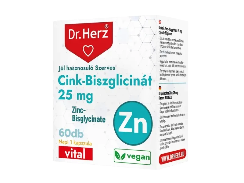 Dr. Herz Cink-biszglicinát 25 mg 60 db kapszula