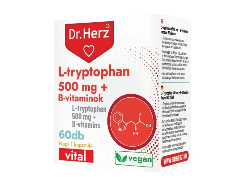 Dr.Herz L-tryptophan 500 mg + B vitaminok 60 db