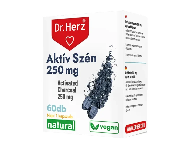 Dr.Herz Aktív Szén 250 mg 60 db kapszula