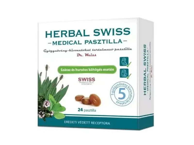 Herbal Swiss Medical pasztilla 24 db