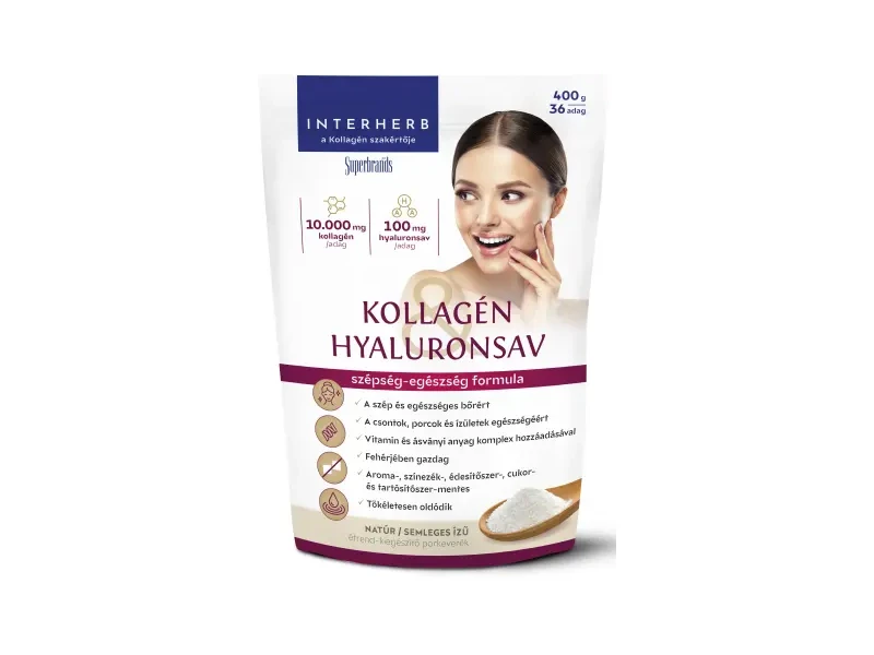 Interherb Kollagén&Hyaluronsav italpor Natúr 400 g