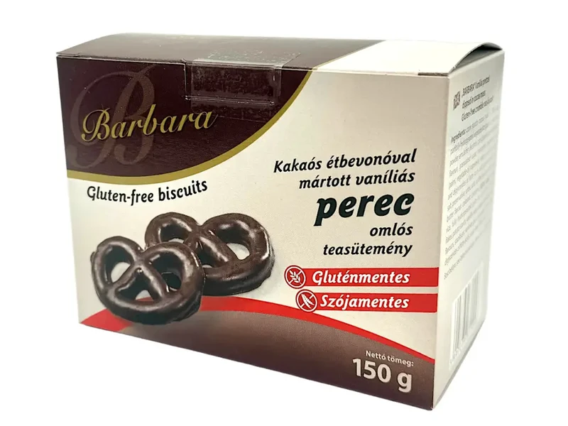 Barbara Kakaós étbevonóval mártott, vaníliás perec (Gluténmentes) 150 g