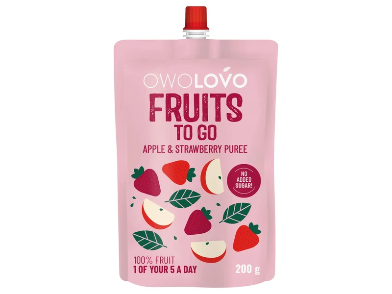 OWOLOVO Fruits to go Alma&Eper (Apple&Strawberry) Gyümölcspüré 200g