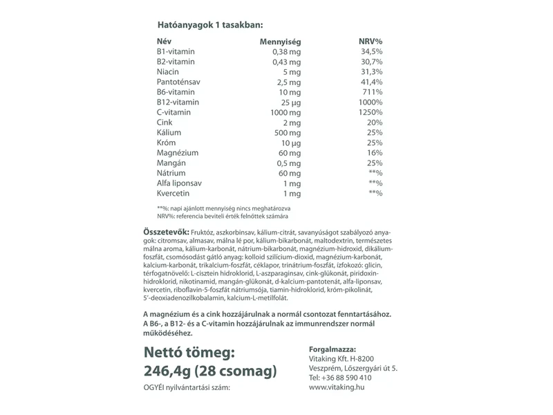 Vitaking Vitadrink 28 csomag