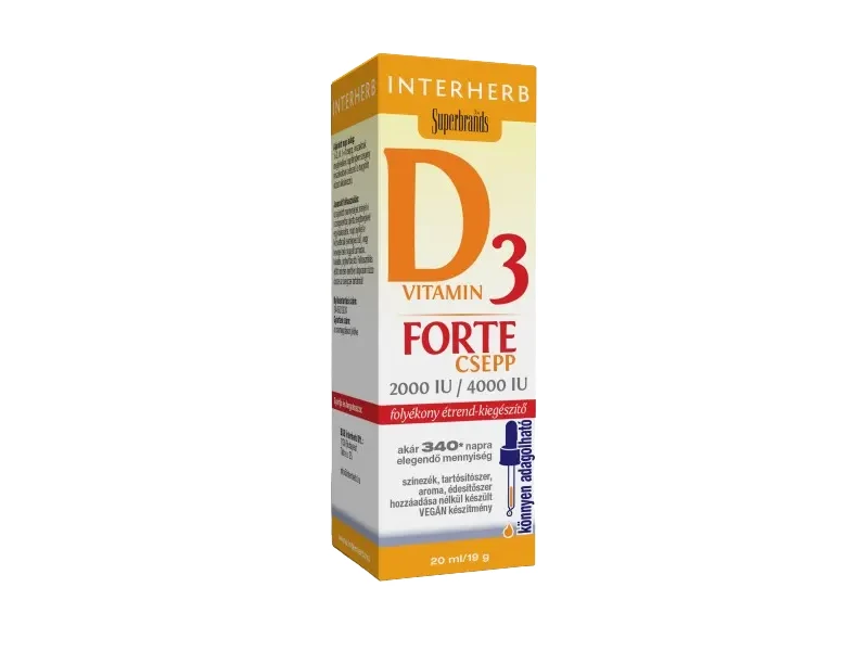 Interherb D3-vitamin FORTE csepp 20 ml