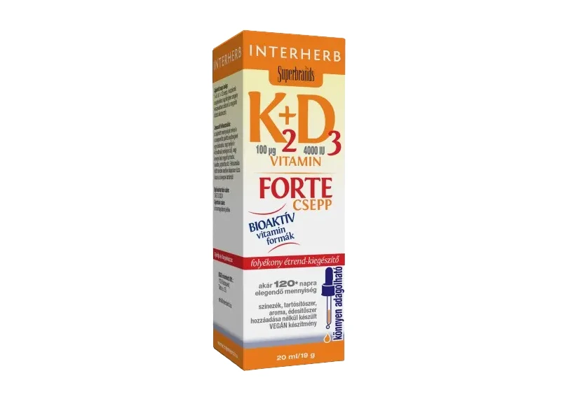 Interherb K2+D3-vitamin FORTE csepp 20 ml