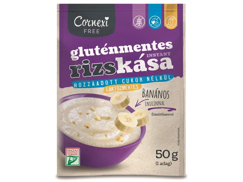 Cornexi Free Glutén- és laktózmentes banános rizskása 50 g