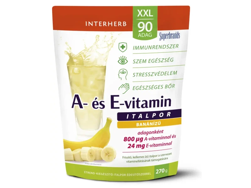 Interherb XXL 90 adag A+E vitamin Banán ízű italpor 270 g