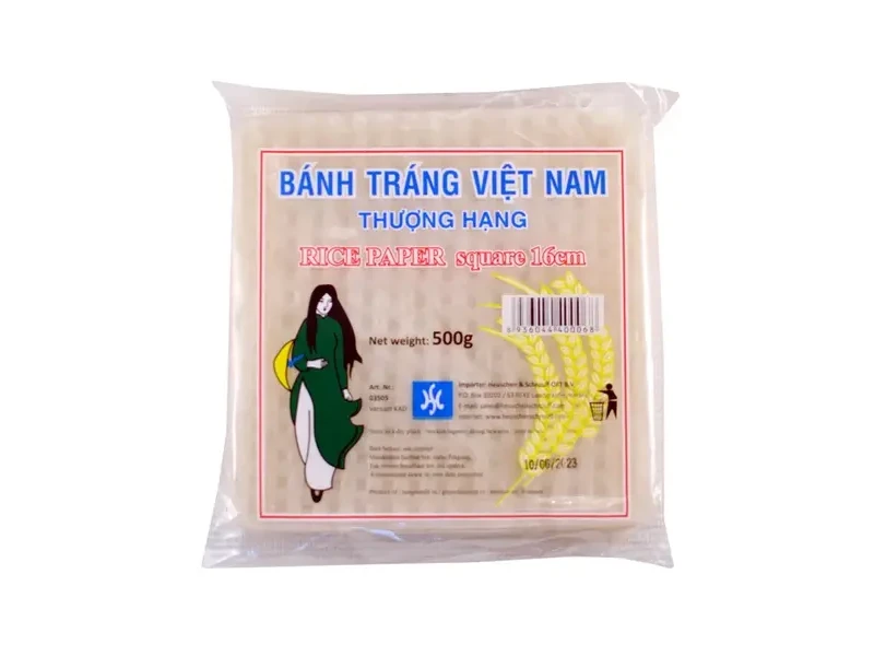 Bánh Táng Vietnam rizspapír 16cm, négyzet, 500g