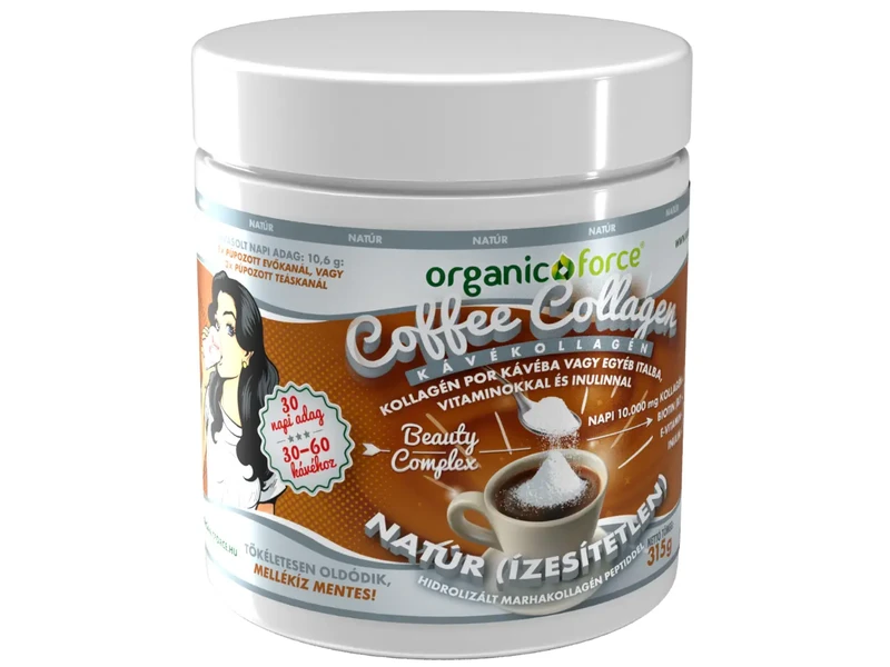 Organic Force Coffee Collagen - Kávékollagén (Natúr ízű) 318 g