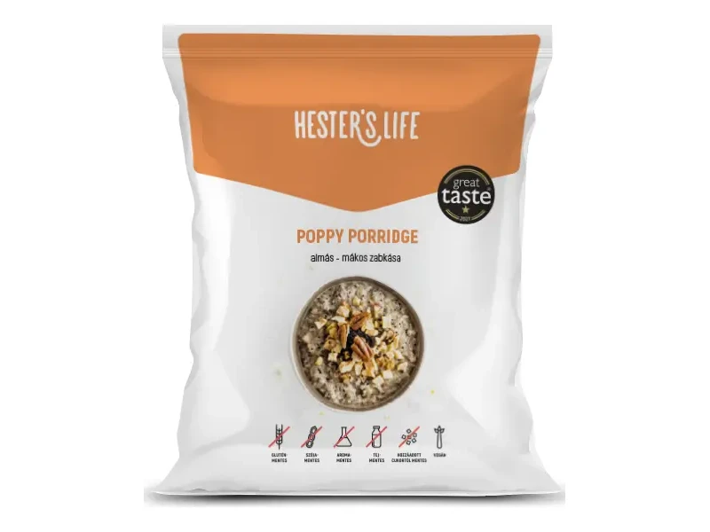 Hester's Life Poppy porridge 50g - almás mákos zabkása