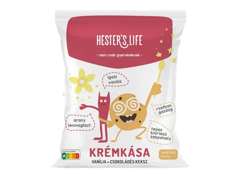 Hester's Life zabkása 50g - vaníliás-kekszes krémkása