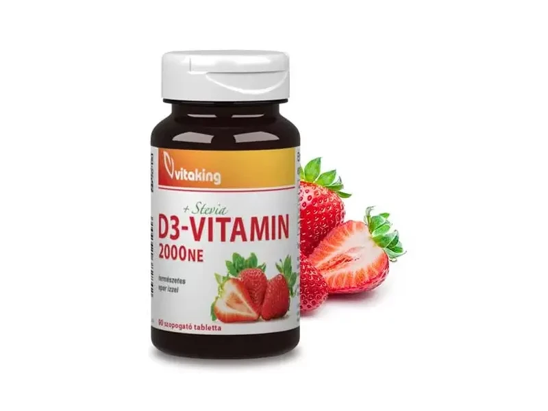 Vitaking epres D3-vitamin 2000 NE szopogató tabletta 90 db