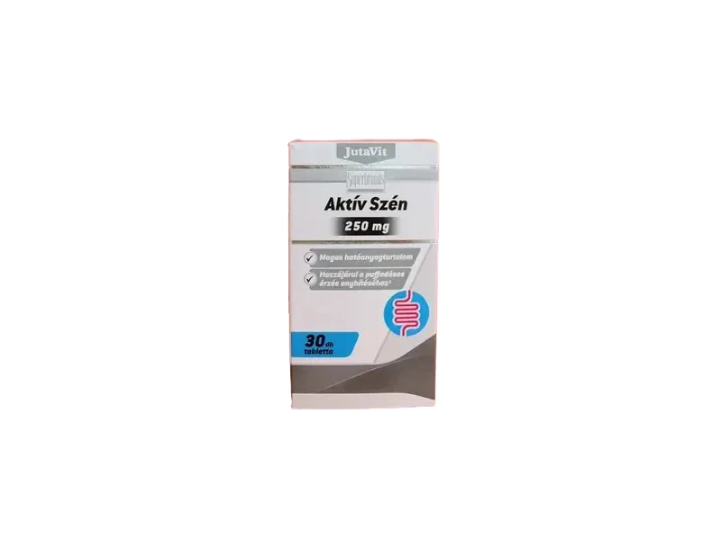 JutaVit Aktív szén tabletta 250 mg 30db
