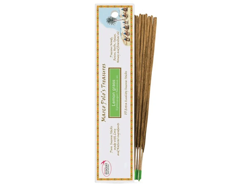 Marco Polo's Treasures Indiai citromfű (Lemongrass) füstölőpálcika 10 db/csomag