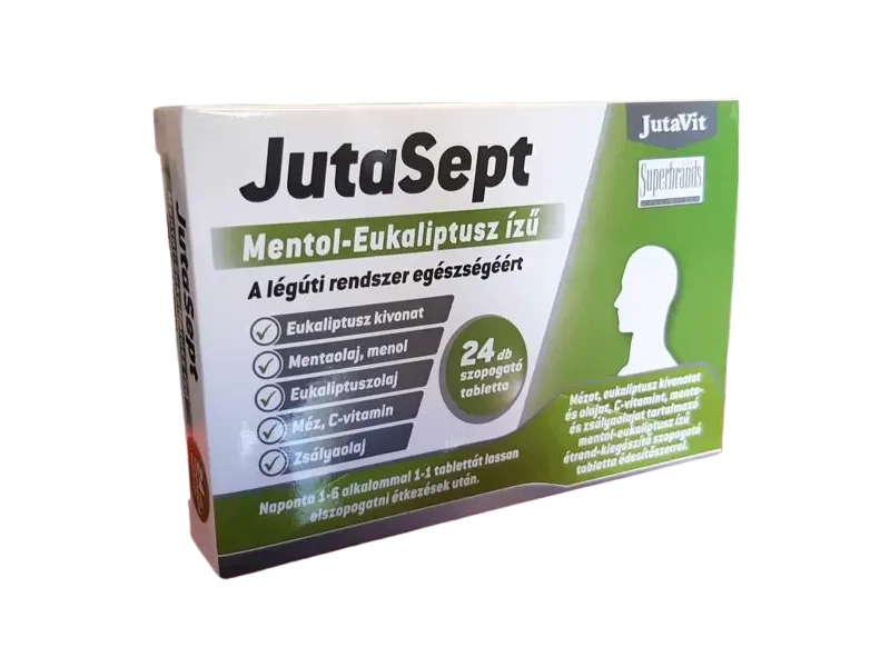 Jutavit Jutasept szopogató tabletta Mentol 24 db