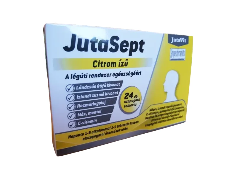 Jutavit Jutasept szopogató tabletta Citrom 24 db