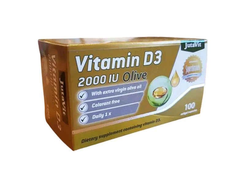 JutaVit D3-vitamin 2000NE Oliva lágykapszula 100db