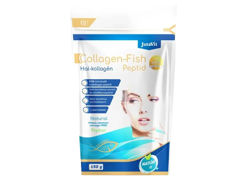 JutaVit Collagen-Fish Peptid Halkollagén italpor - natúr íz 150g