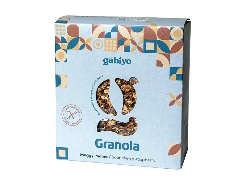 Gabiyo Gluténmentes Granola Meggy-málna (hozzáadott cukor nélkül) 275g