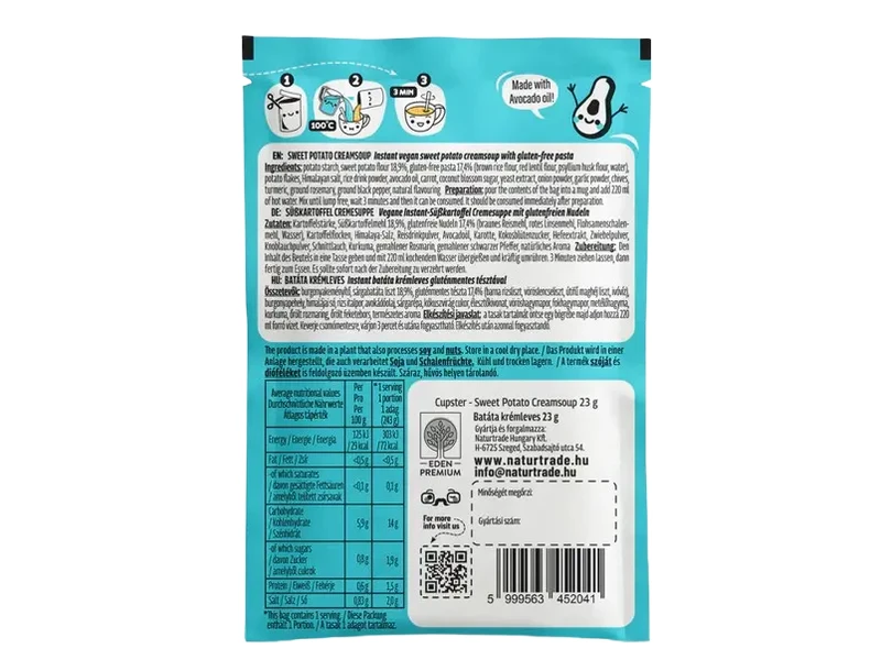 Cupster Instant Batáta krémleves 23g