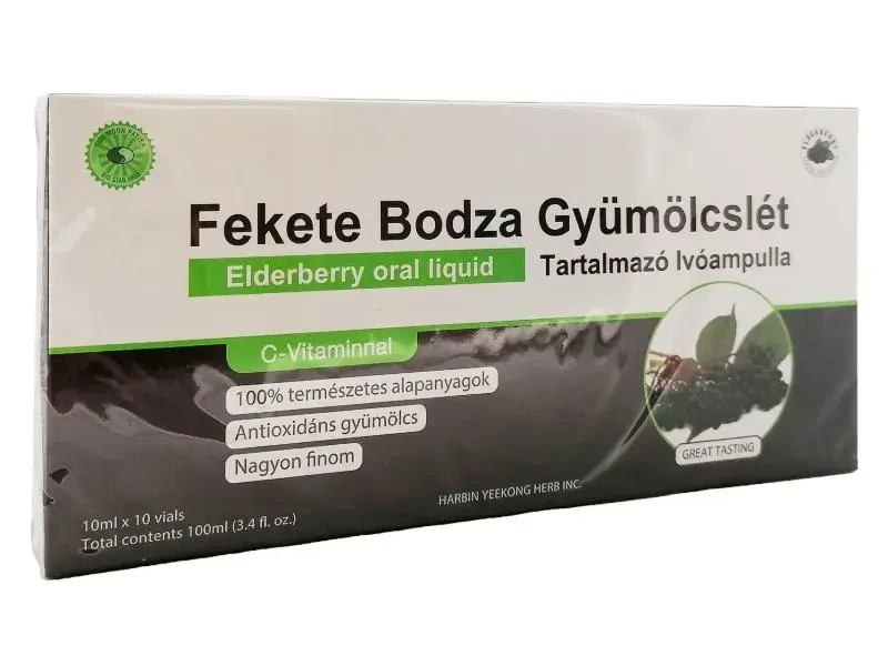 Big Star Fekete Bodza gyümölcslevet tartalmazó ivóampulla 10 x 10 ml