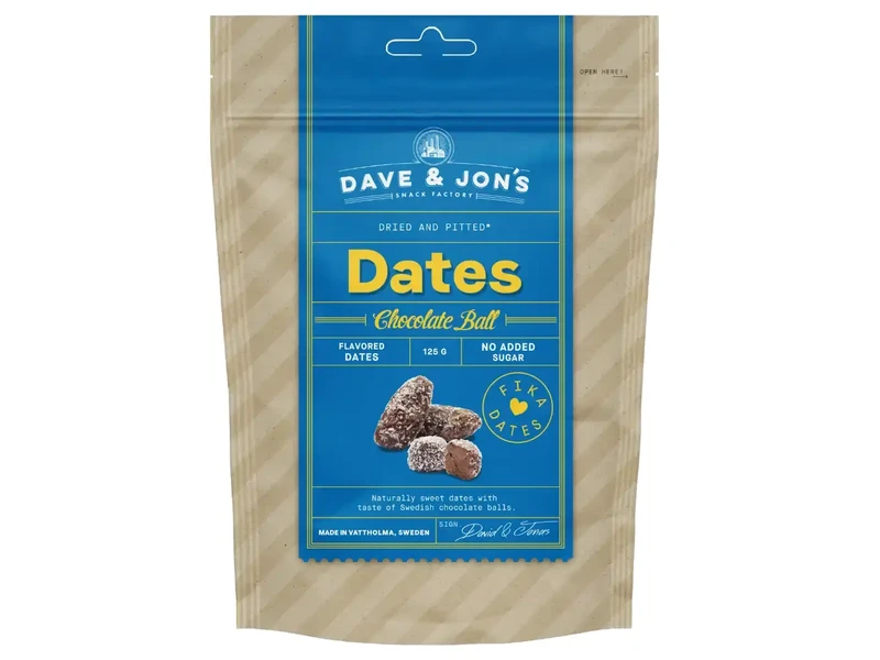 Dave & Jon's Datolya Kókuszos csokigolyó (Chocolate balls) ízű 125g