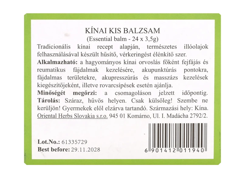 Dr. Chen Vörös Balzsam Kicsi 3,5 g X24db