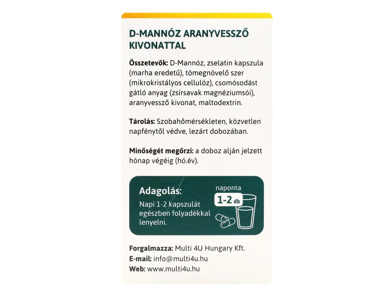 Multi 4U D-mannose kapszula aranyvessző kivonattal 120db