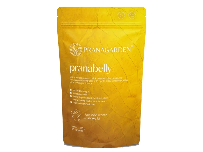 Pranagarden Pranabelly bélépítő Pro-prebiotikus víz italpor citrom és gyömbér 100g