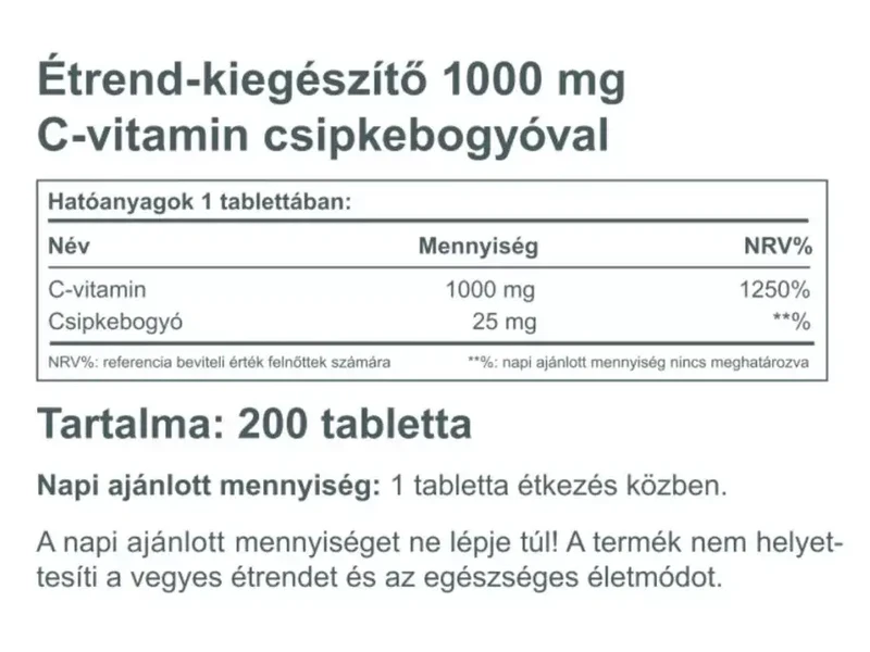 VK C-1000 Csipkebogyó 200db