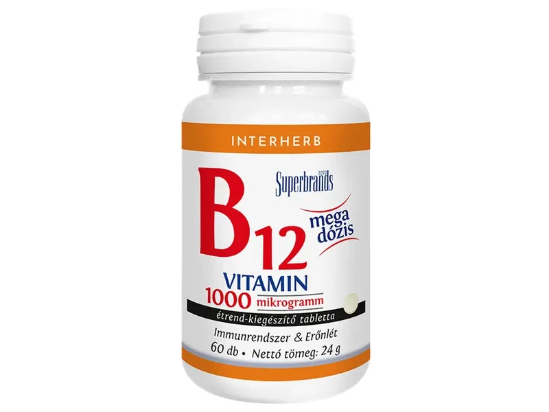 Interherb B12-vitamin 1000 mcg/tabletta 60 db