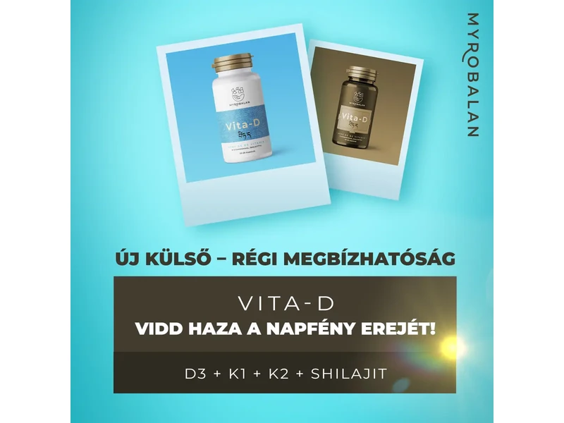 Myrobalan Vita-D 4000 NE D3 vitamin K1+K2 vitaminokkal és shilajittal 60db