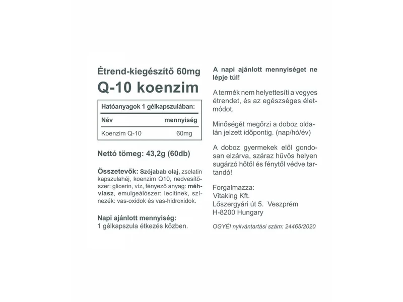 Vitaking Koenzim Q-10 60 mg 60db